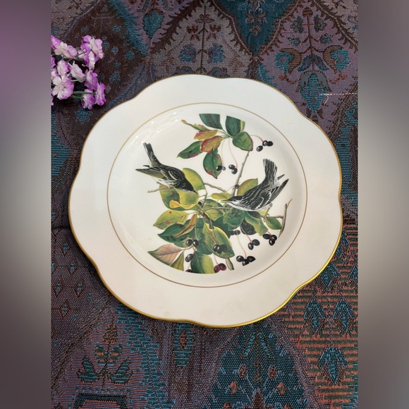 Three Royal Worcester of England Decorative 22K Bird Fine Bone China Plates - Picture 10 of 13